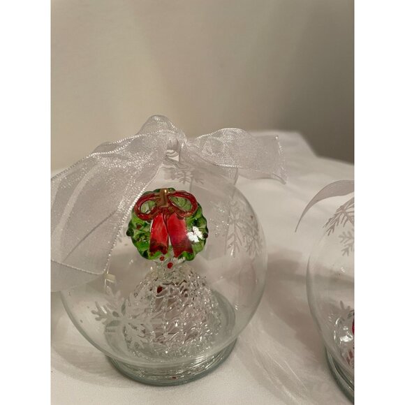 Set of Vintage Sorrelle Glass Ornaments w/Gift Boxes - Picture 3 of 10